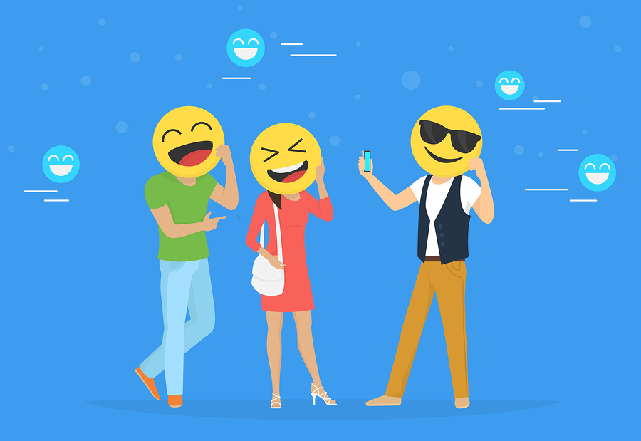 people with emoji heads