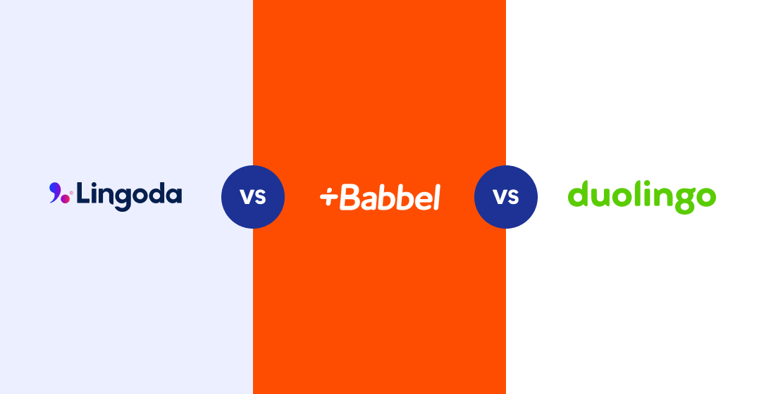 Logos Lingoda vs. Babbel vs Duolingo