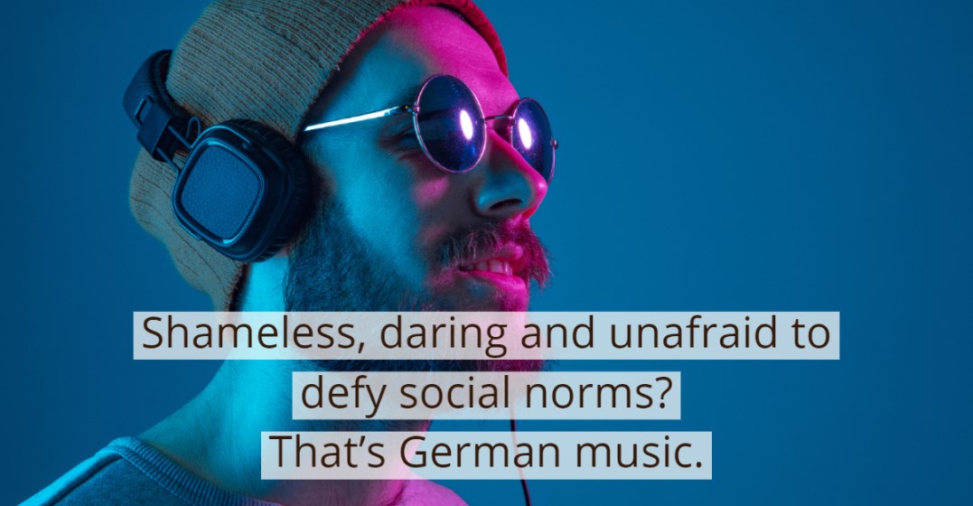 A man with headhone listening to some of the best German songs