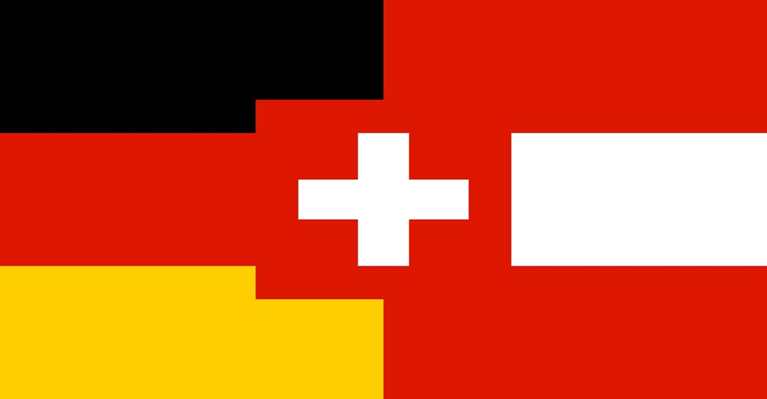 Banderas de Alemania, Suiza y Austria