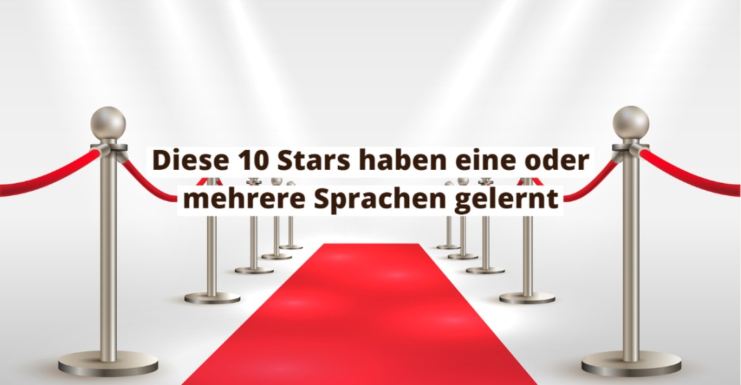 Ein roter Teppich, der symbolisch für mehrsprachige Stars steht.