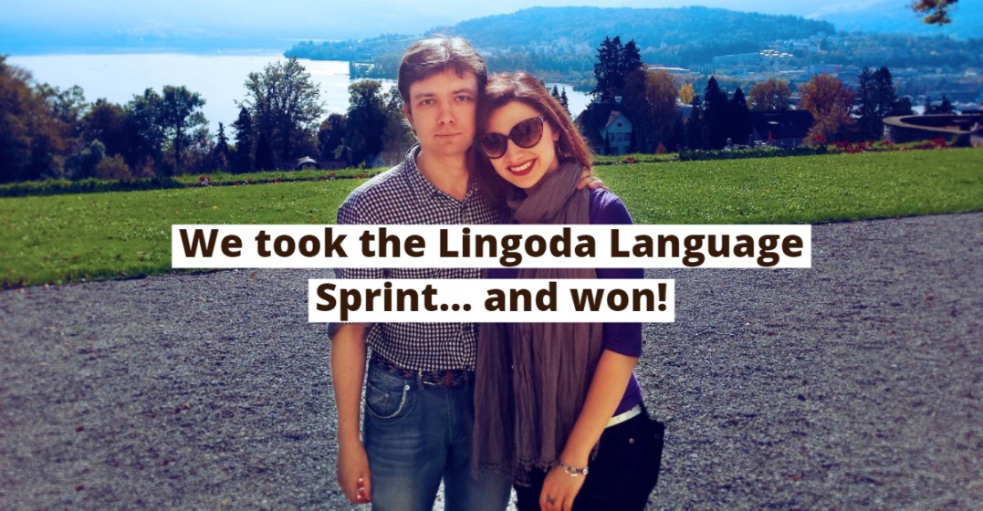 A couple that completed the Lingoda Sprint