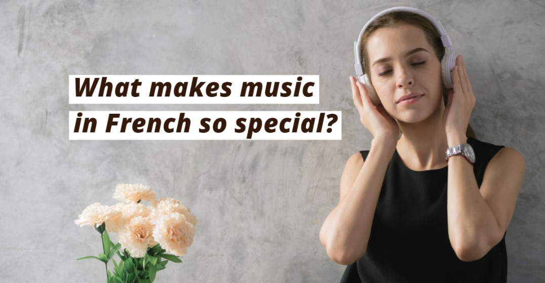 Woman listening to the best French music playlist