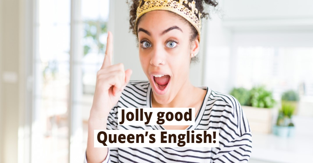 Girl wearing a paper crown, text banner saying 