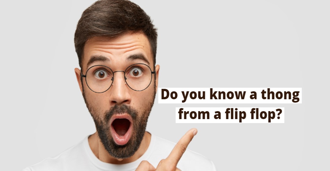 Surprised looking man learning about the australian english vs american english