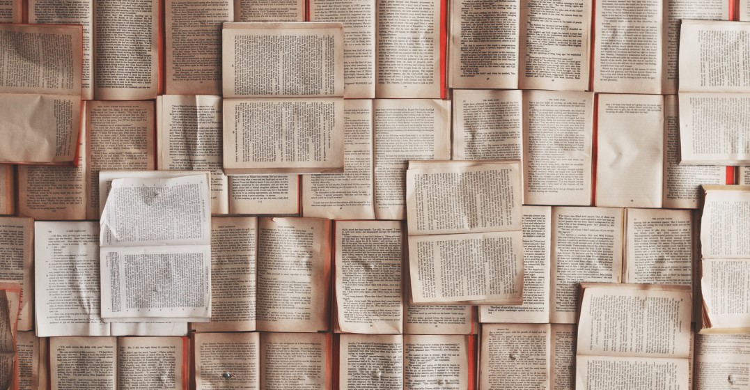 Book pages one next to the other containing the longest words in the world