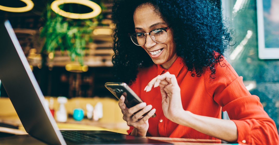 woman googling how to avoid social isolation