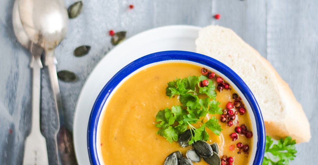 healthy english food and soup