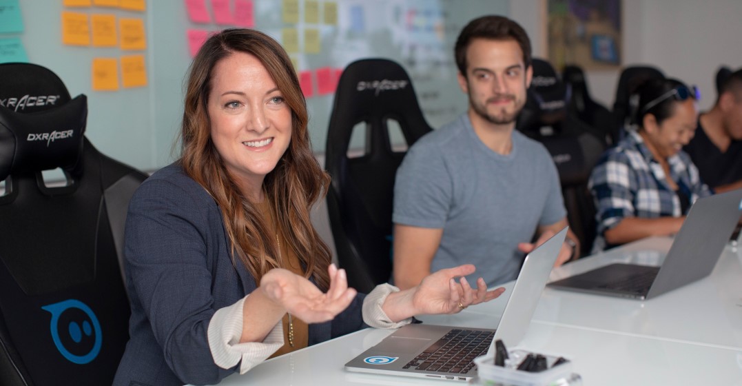 woman using Advanced Business English vocabulary