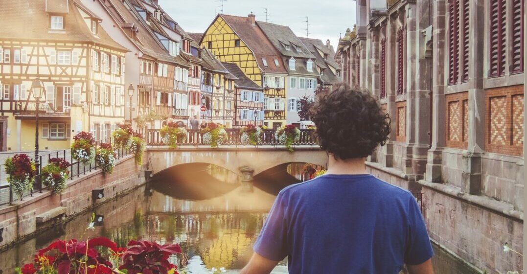 Man in Alsace learning the Alsatian language