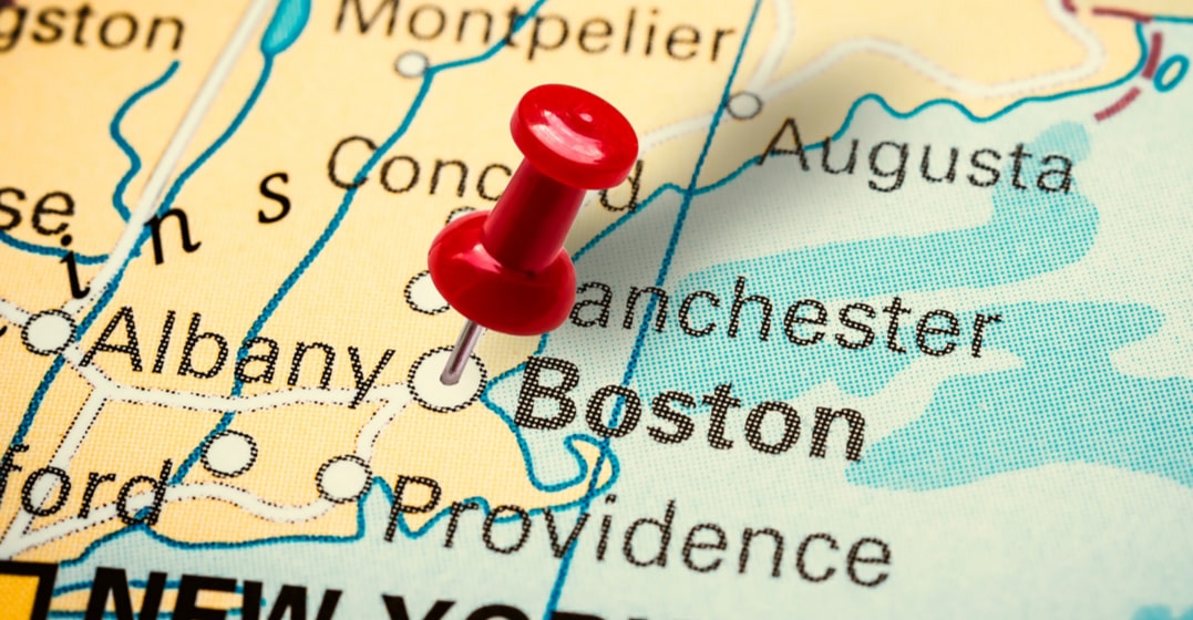 a map of the boston accent