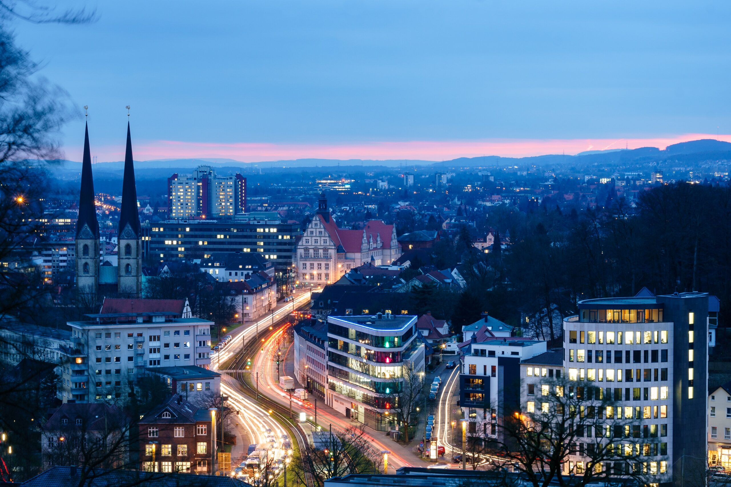 Bielefeld skyline representing the Bielefeld conspiracy