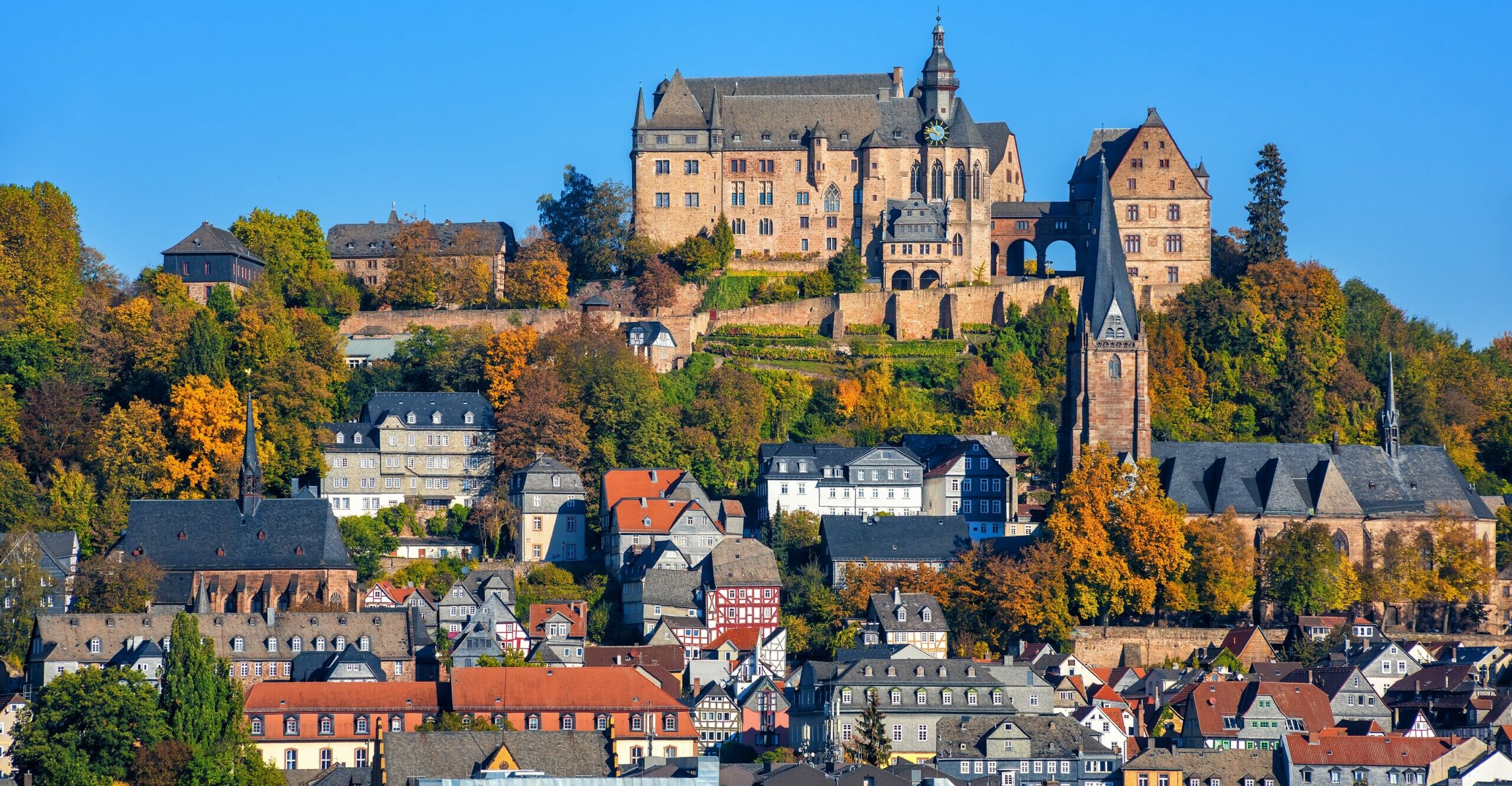Marburg castle - a beautfiful city in the german countryside