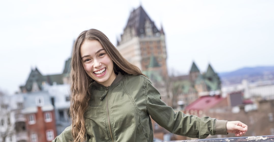 a woman in quebec city speaking quebecois