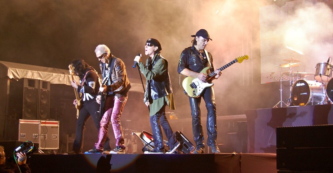 The scorpions on stage: A famous German rock band