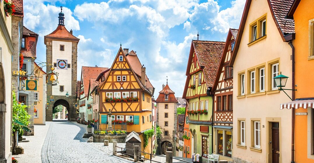 Why is Germany called Deutschland? - Postcard view of the famous historic town of Rothenburg ob der Tauber