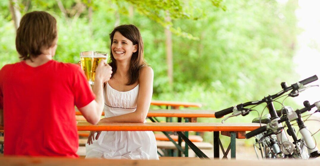 Young people drinking beer with bikes - weird laws in Germany