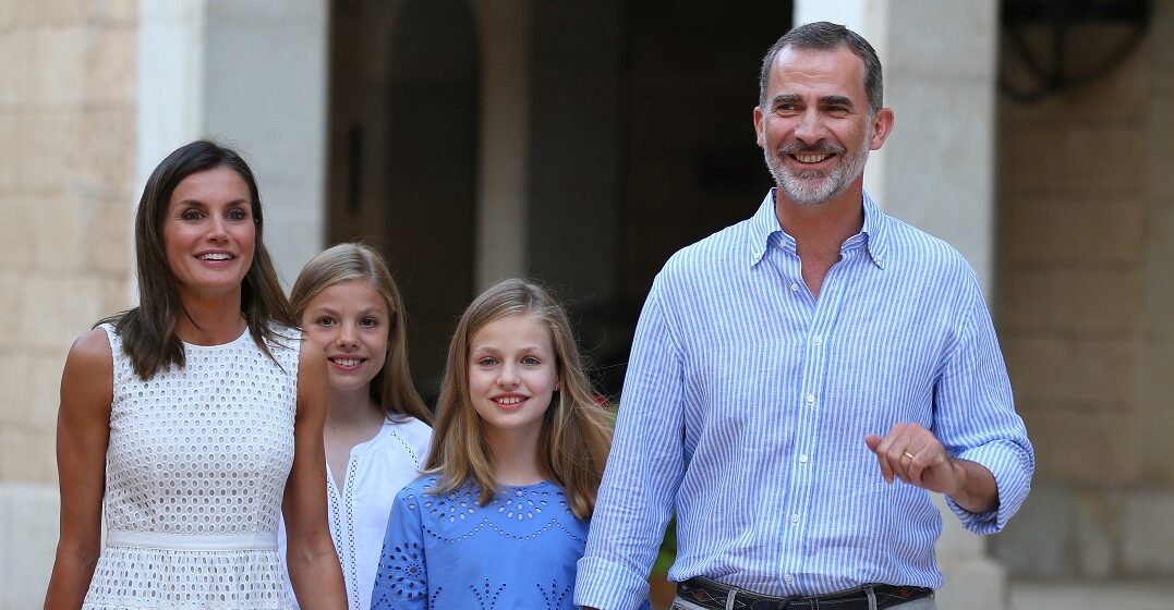 Spain's royal family on a walk