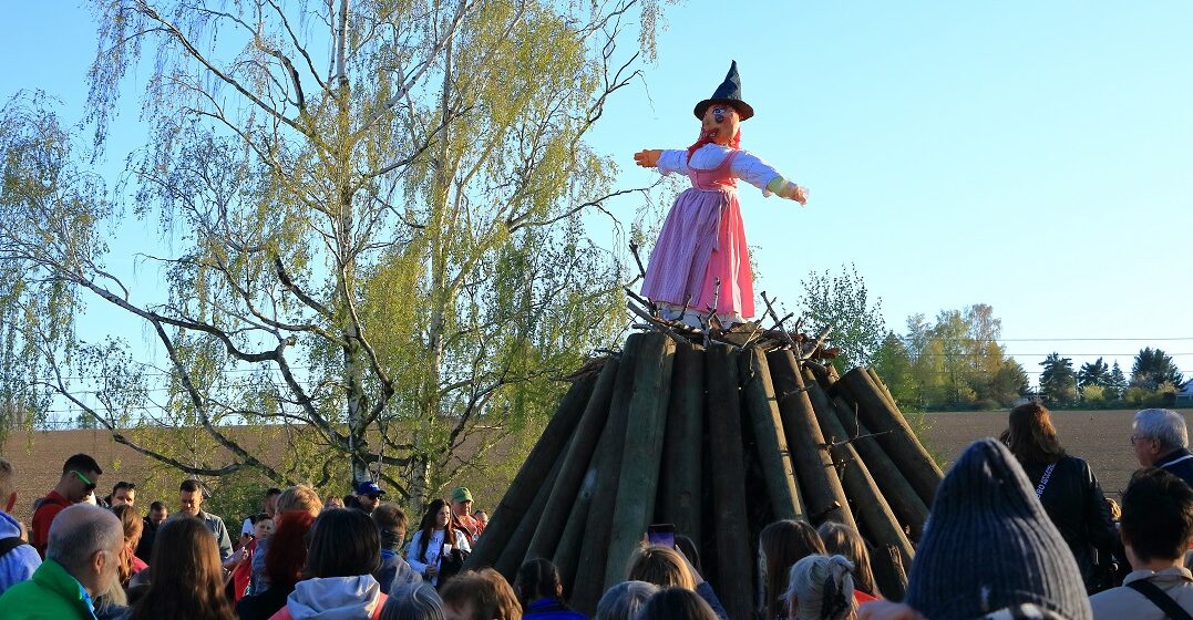 People celebrating Witches' night in Germany