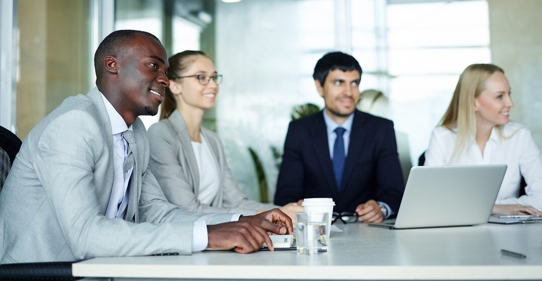 A works council having a meeting in Germany