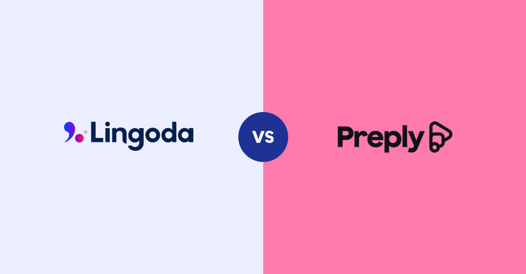Logos of Lingoda vs. Preply