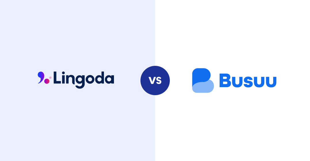 Logos of Lingoda vs Busuu