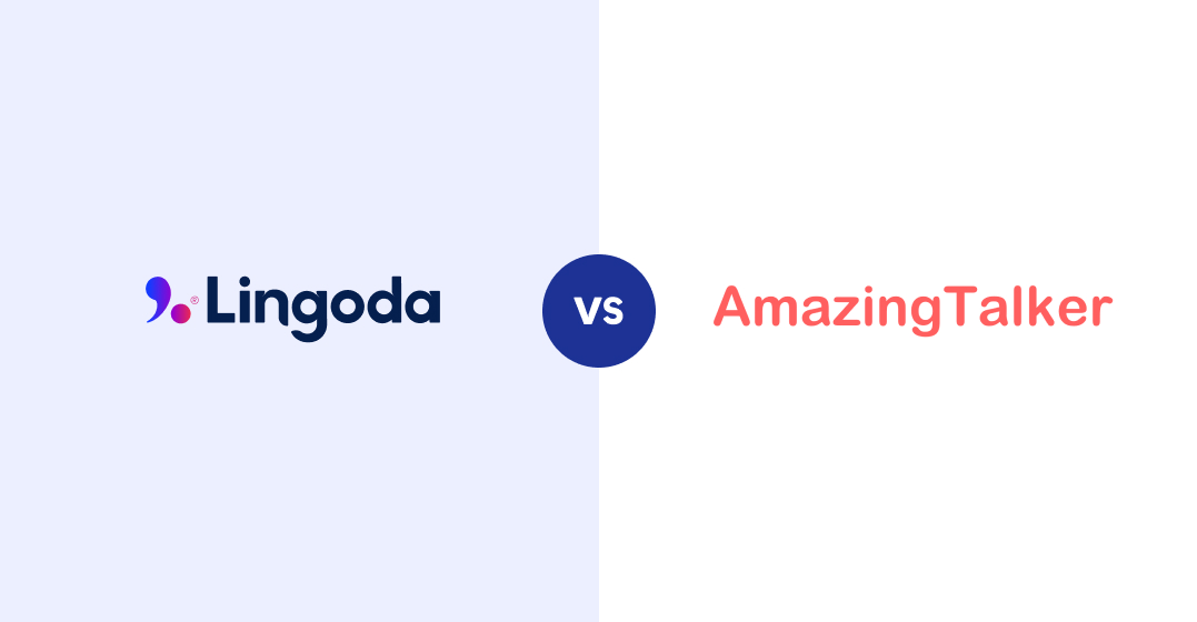 Logos of Lingoda vs. AmazingTalker